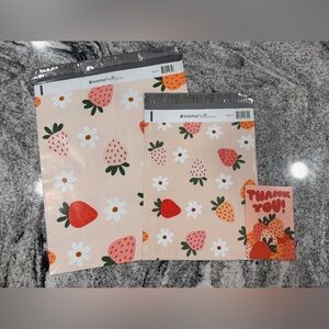 Strawberry Polymailer (30) & Thank You Card (30) Bundle